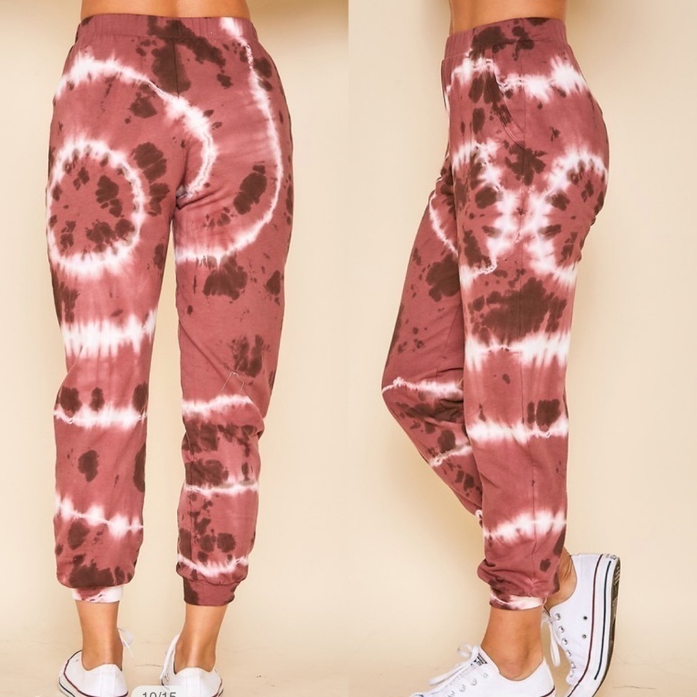 MARSALA Tie Dye Casual Knit Lounge Pants